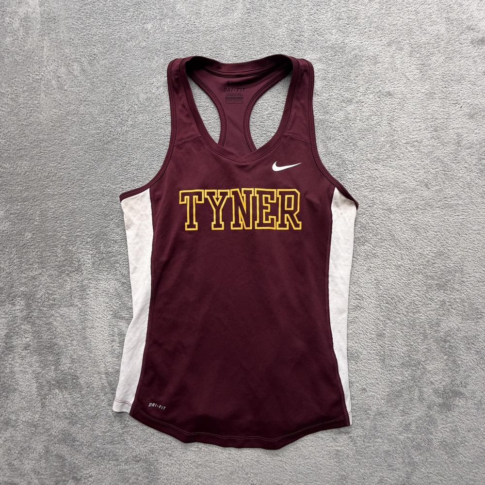 Nike Tank Womens M Red Dri-FIT TYNER Athletic Jersey Running Training Top